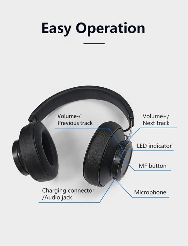 Bluedio BT5 Wireless Headphone And Wired Stereo Bluetooth Over-Ear Headset With Built-In Microphone - Image 4