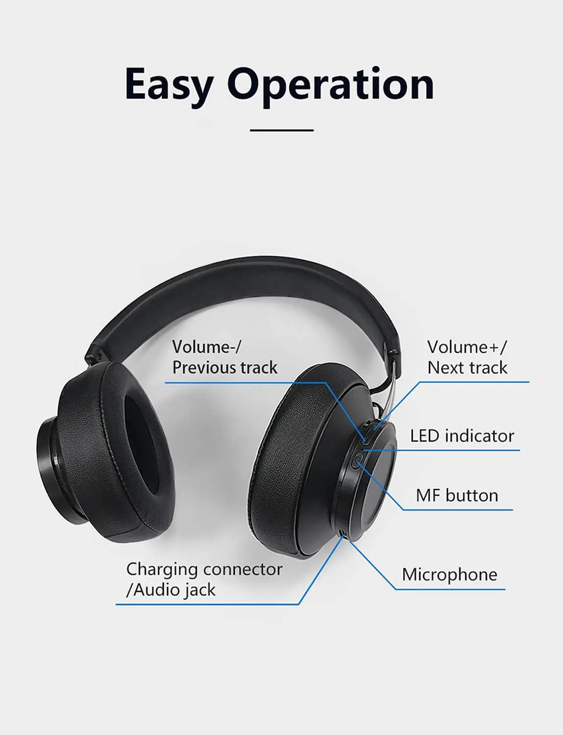 Bluedio BT5 Wireless Headphone And Wired Stereo Bluetooth Over-Ear Headset With Built-In Microphone 4 Bluedio BT5 Wireless Headphone And Wired Stereo Bluetooth Over-Ear Headset With Built-In Microphone - Image 4