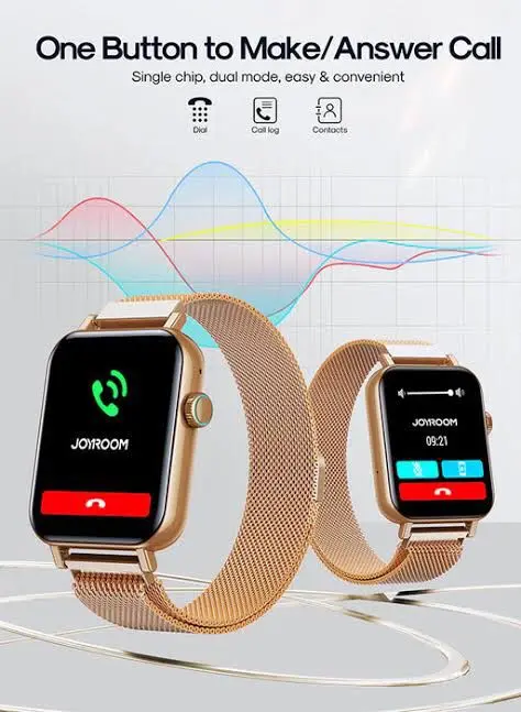 Joyroom-Ft5 Pro Fit-Life Series Smart Watch (Answer/Make Call)- With Smart-Time Pro App Roze Gold - Image 2