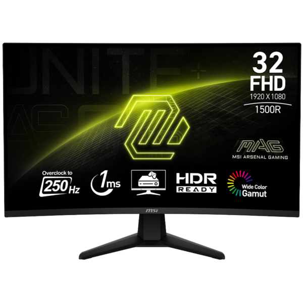 MSI MAG 32C6X (VA Panel, Res: 1920x1080, 250Hz, 1ms MPRT, Adaptive - Sync, ) CURVED