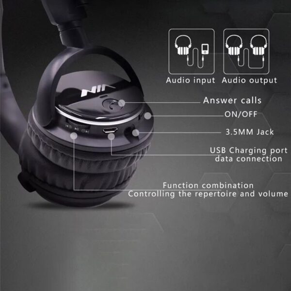 NIA Q1 BLUETOOTH WIRELESS HEADPHONE - Image 3
