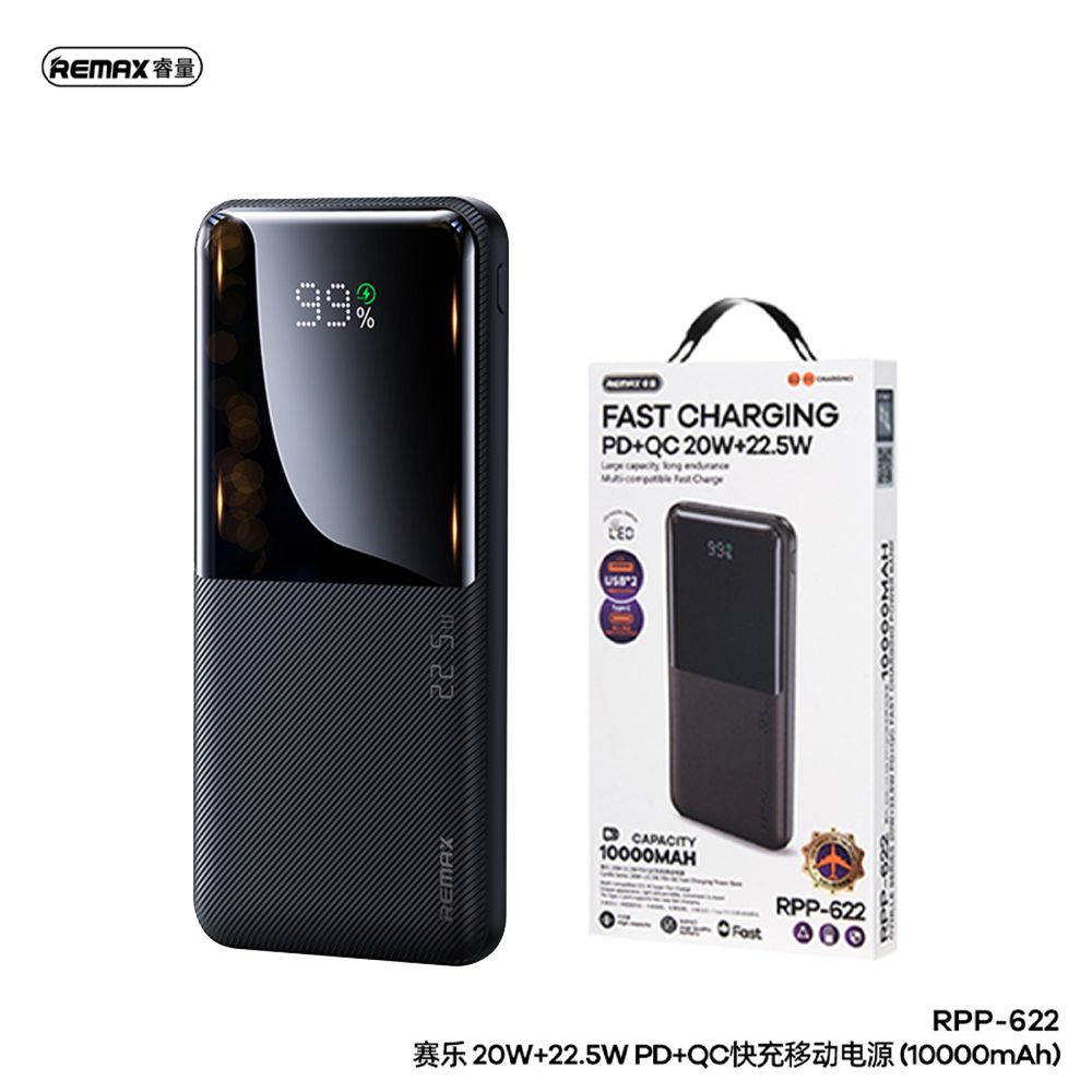 Remax Rpp-622 20w+22.5w Pd+Qc Fast Charge Power Bank 10000mah