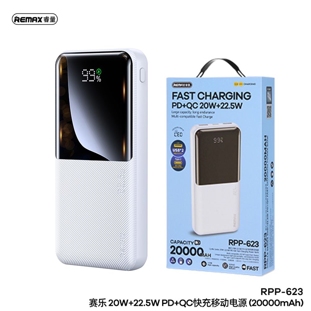 Remax Rpp-623 Power Bank 20000mah 20w+22.5w Pd+Qc