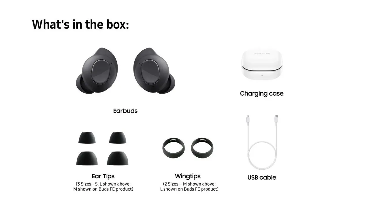 SAMSUNG GALAXY BUDS FE TRUE WIRELESS (Black & White) - Image 2
