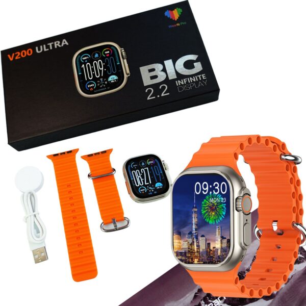 V200 NEW FASHION ULTRA 2.2 LARGE SCREEN IP68 WATERPROOF SPORT SMART WATCH WITH WearFit Pro APP - Image 3