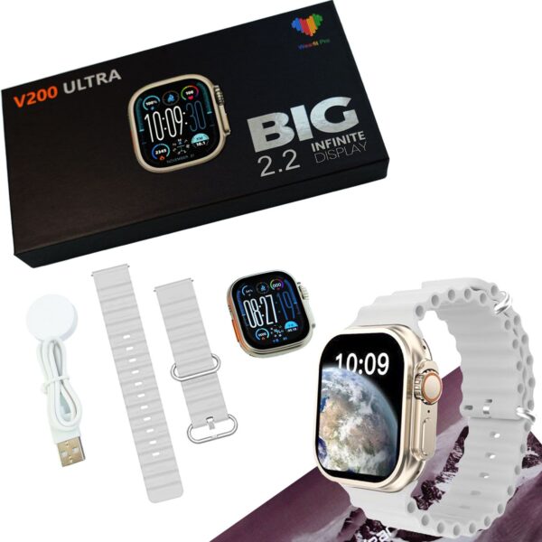 V200 NEW FASHION ULTRA 2.2 LARGE SCREEN IP68 WATERPROOF SPORT SMART WATCH WITH WearFit Pro APP - Image 2