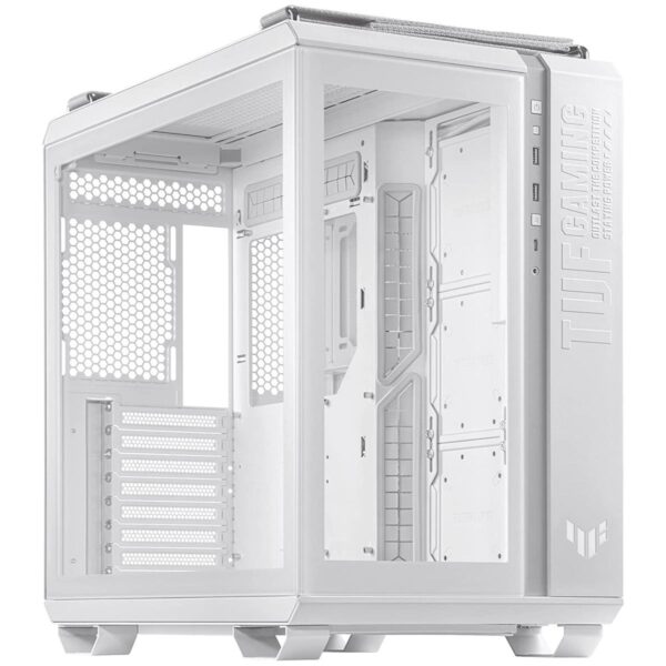 ASUS TUF Gaming GT502 ATX Mid Tower Gaming PC Case White with Tempered Glass Panel