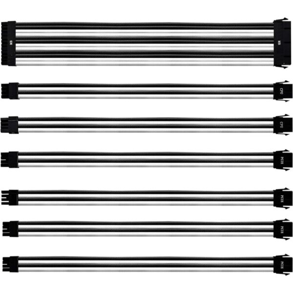 Cooler Master Colored Extension Cable Kit - White & Black