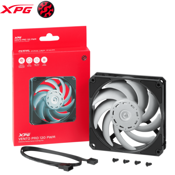 XPG Vento Pro 120mm PWM Dual Bearing PC Case Cooling Fan