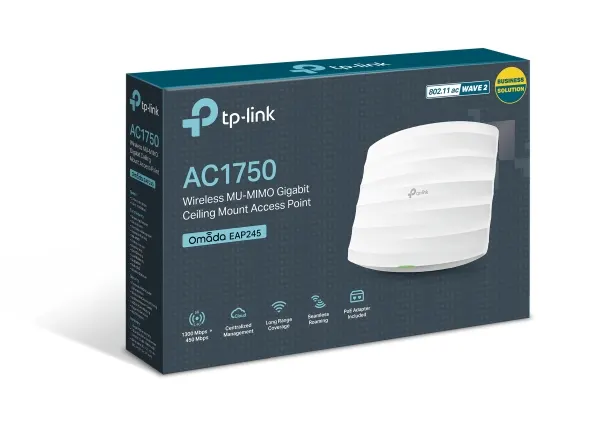 TP-Link EAP245 AC1750 Wireless Dual Band Gigabit Ceiling Mount Access Point 2 TP-Link EAP245 AC1750 Wireless Dual Band Gigabit Ceiling Mount Access Point - Image 2