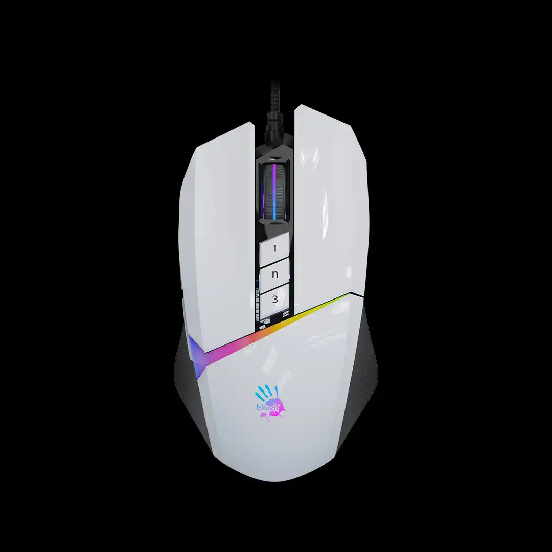 Bloody W60 Max Esport Gaming Mouse, USB (Stone Black & Panda White) Activated, (BC3332-A ,10,000CPI) 2 Bloody W60 Max Esport Gaming Mouse, USB (Stone Black & Panda White) Activated, (BC3332-A ,10,000CPI) - Image 2