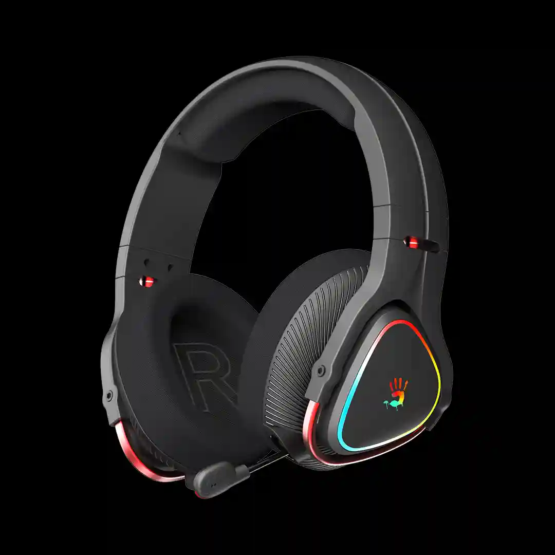 Bloody MR720 Bluetooth + 2.4GHz + Wired Multi-Mode Connection RGB Gaming Headphone, Naraka & Black 1 Bloody mr720